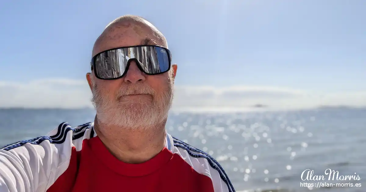 Alan Morris at the beach next to his apartment.